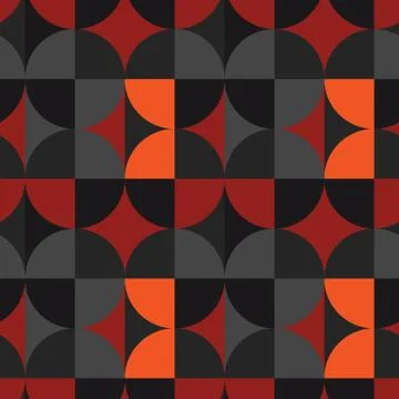 Circle square illusion seamless pattern イラスト素材