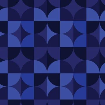 Circle square illusion seamless pattern イラスト素材