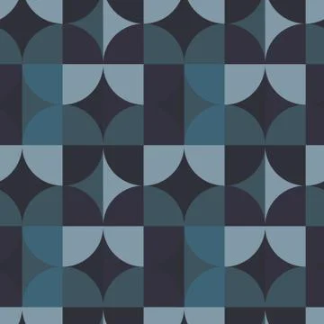 Circle square illusion seamless pattern イラスト素材