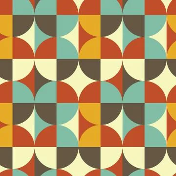 Circle square illusion seamless pattern イラスト素材