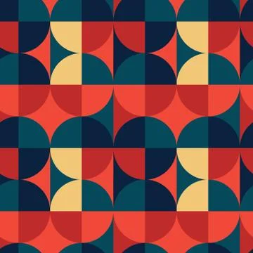 Circle square illusion seamless pattern イラスト素材