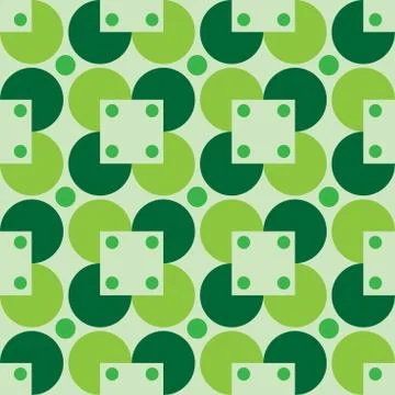 Circle square illusion seamless pattern vector print fashion design Stock Illustration