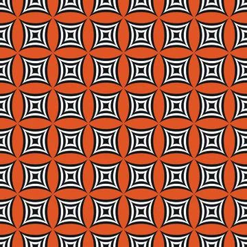 Circle with square triangle seamless pattern brown background Illustrazione stock