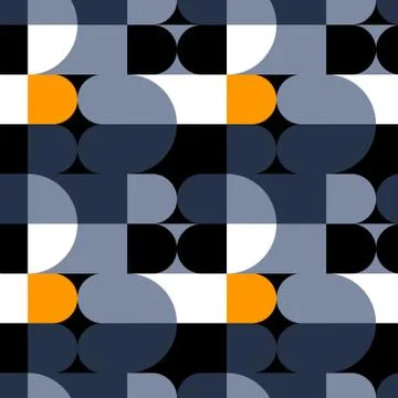 Circle squares irregular seamless pattern Illustrazione stock