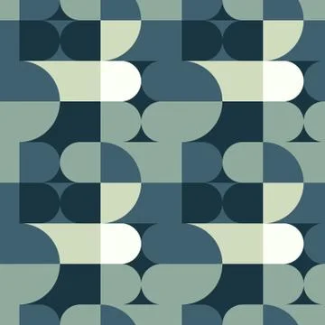 Circle squares irregular seamless pattern Illustrazione stock