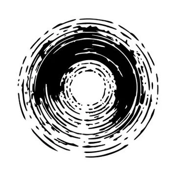 Circle Stamp Texture Illustrazione stock