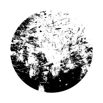 Circle Stamp Texture Stock Illustration