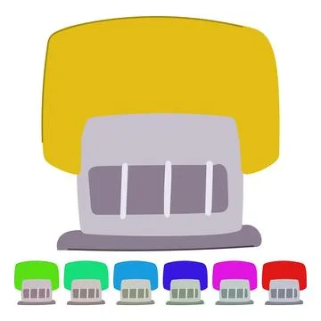 Circle stamp vector cartoon graphic イラスト素材