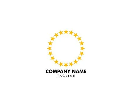 Circle Star Border Vector Logo Template Illustration Design Stock Illustration
