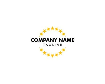 Circle Star Border Vector Logo Template Illustration Design Stock Illustration