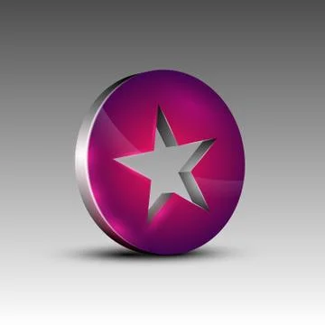 Circle with star cut out Stock Illustration