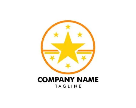 Circle Star Vector Logo Template Design Stock Illustration