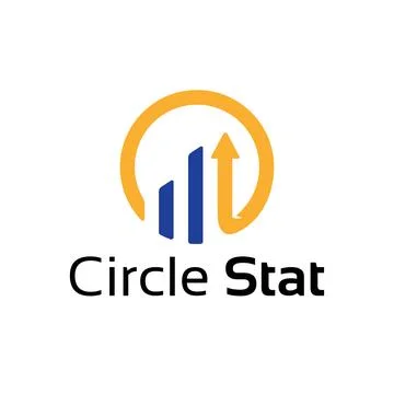 Circle Start Button Up Arrow Graph Diagram Invest Business Logo Template Stock Illustration