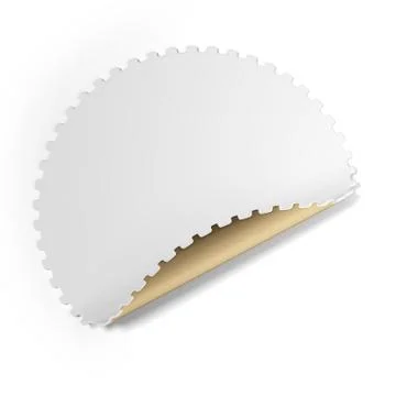 Circle sticker with curled 库存插图