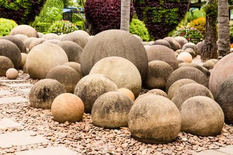 Circle stone garden Stock Photos