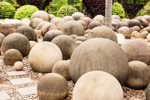 Circle stone garden Foto stock