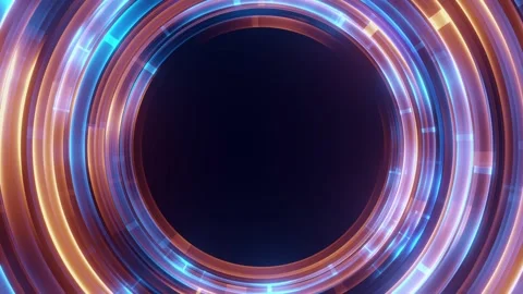 Circle stream flow big data technology background Stock Footage 263044640