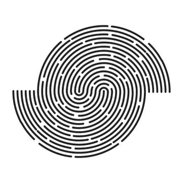 Circle stripe lines logo vector symbol icon design. Beautiful illustration .. Stock Illustration