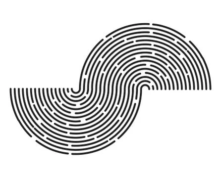 Circle stripe lines logo vector symbol icon design. Beautiful illustration .. Stock Illustration