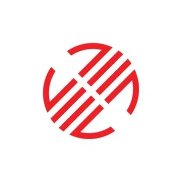 Circle stripes geometric line circle logo vector Illustrazione stock