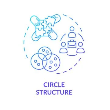 Circle structure blue gradient concept icon Stock Illustration