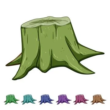 Circle stump cartoon vector graphic Stock Illustration