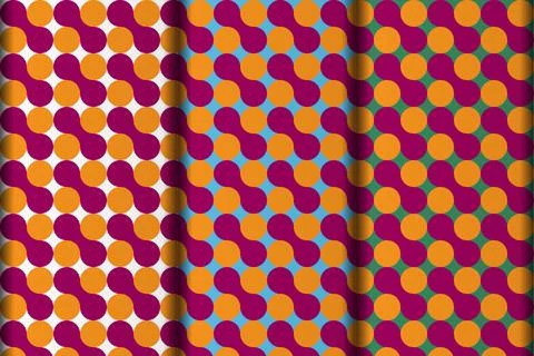 Circle style vector eps seamless pattern design template. Stock Illustration