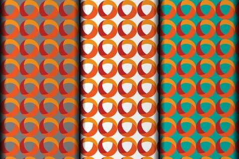 Circle style vector eps seamless pattern design template. Stock Illustration