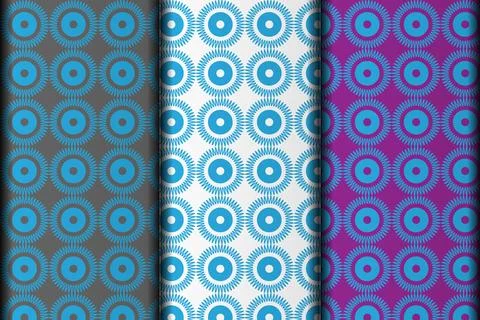 Circle style vector eps seamless pattern design template. Stock Illustration