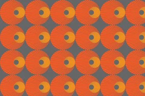 Circle style vector eps seamless pattern design template. Stock Illustration