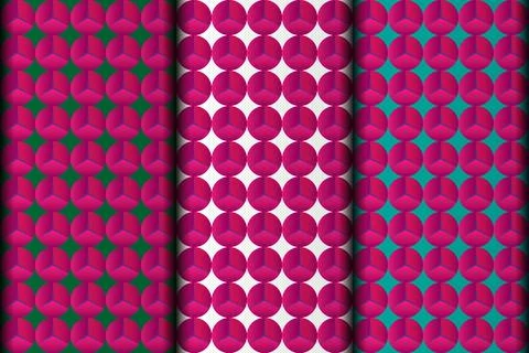 Circle style vector eps seamless pattern design template. Stock Illustration