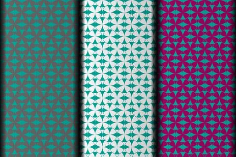 Circle style vector eps seamless pattern design template. Stock Illustration