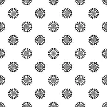 Circle of sunflower pattern seamless vector Stock Illustration