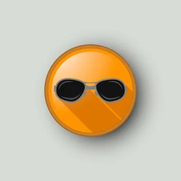 Circle with sunglasses Stock Illustration