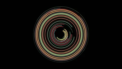 Circle swirl ring, pattern Stock Footage 154848935