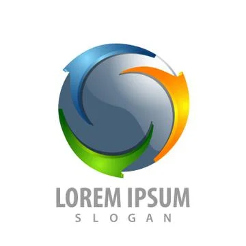 Circle Swirl sphere logo concept design. Symbol graphic template element vect Stock Illustration