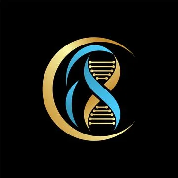 Circle swoosh initial C font DNA helix infinity medical health care atom cell 스톡 일러스트
