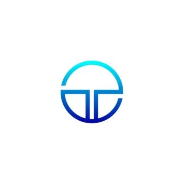 Circle t letter Stock Illustration