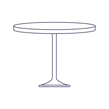 Circle table icon, flat design Illustrazione stock