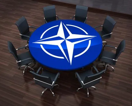 Circle table NATO Stock Illustration