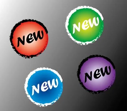 Circle tag design set , Vector Modern new offer tag collection. Stock Illustration