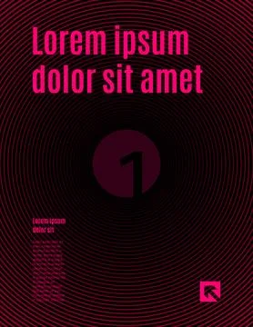 Circle target geometric pattern, center ring vector background with text, hyp Illustrazione stock