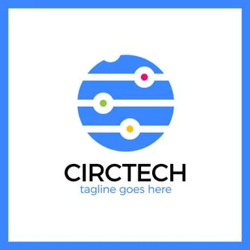 Circle Tech Logo Stock Illustration