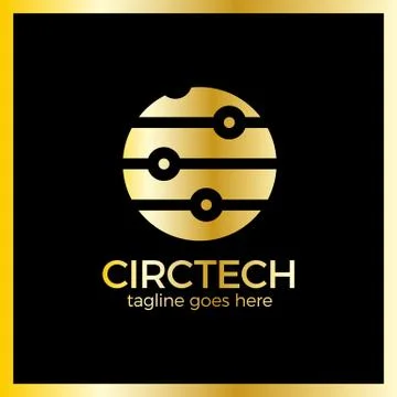 Circle Tech Logo Stock Illustration