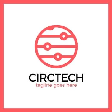 Circle Tech Logo Stock Illustration