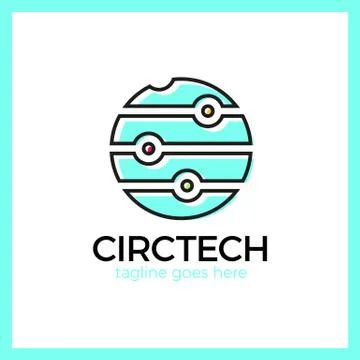 Circle Tech Logo Stock Illustration
