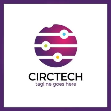Circle Tech Logo Stock Illustration