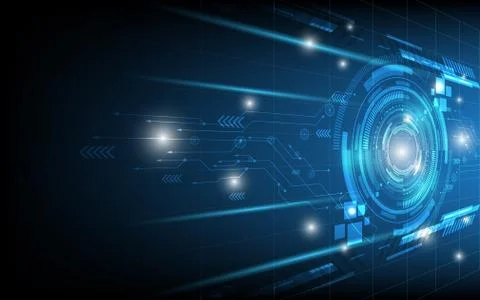 Circle Technology abstract communication hi-speed,innovation concept,perspect Stock Illustration