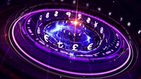 Circle technology animation in cyberspace data background with digital flow. 스톡 동영상 334024427
