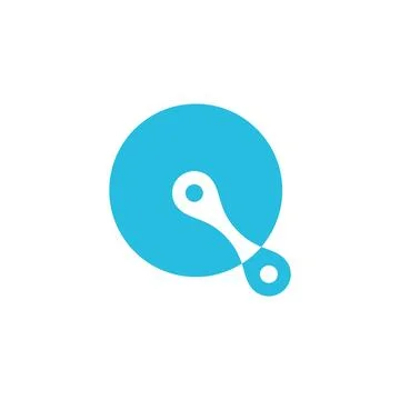 Circle technology with chain connect logo design, vector graphic symbol ico.. イラスト素材